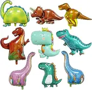 9pcs Dinosaur Balloon Foil Set,3D Dinosaur Balloons for Birthday Party, Dino Balloons Party Supplies Decorations for Boys Girls