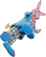 WESIEVYA Iron Rabbit Drummer Robot Children's Educational Toy Musical Interest Wind up Toy for Home Decor