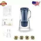 Midnight Blue 10-Cup Water Filter Pitcher - BPA-Free with Contaminant Protection