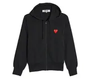 [COMME des GARCONS PLAY] 男士紅色徽章連帽衫