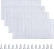 ALEGI Plastic Grid Divider Tray Egg Crate Louvre Aquarium Fish 4pcs, White