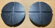 Universal Floor Jack Rubber Pad, Cross Beam Jack Adapter. Set of 2