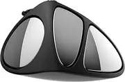 Car Blind Spot Rear View Mirror, Three-Sided Convex Wheel Mirrors, 360-Degree Adjustable Glass with Enhanced Rear Visibility for Reversing, Parking, and Spots Detection, Black