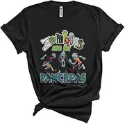 [Generic] Zombies Ate My Pancreas Funny Scary Halloween Costume Diabetes Awareness Zombie Lover Family Unisex T-Shirt