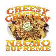 Food Truck Decals Cheesy Chicken Nacho Supreme Concession Concession Sign Yellow