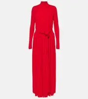 [Proenza Schouler] Proenza Schouler Meret draped crêpe jersey maxi dress AU 14 red