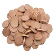 1 Inch Natural Wood Slices Unfinished Round Wood Coins for DIY Arts & Crafts 60