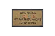 Solemate Google 40x70cm Themed Novelty Stylish Durable Outdoor Front Doormat