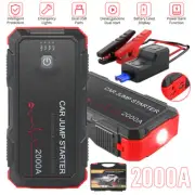 2000A Jump Starter Portable 12V Car battery High Booster Power Bank Pack Charger