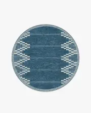 185' Round | Machine Washable Runner Rug | Kid & Pet Friendly | Indoor Rug | Sloane Blue Tufted Rug | Ruggable