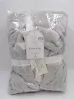 Pottery Barn Kids Solid Plush Robe Soft Fleece Lightweight Medium Gray #9134
