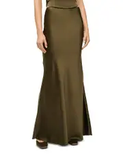 Staud Odin Silk Slip Skirt