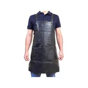 Pierre Cardin Professional Leather Apron - Black