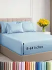 Extra Deep Cal King Sheet Set - 6 Piece Breathable and Cooling Sheets - Hotel...