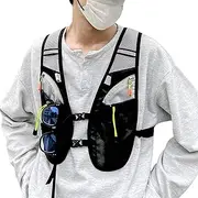 Running Hydration Vest, Outdoor Hydration Pack, Reflective Design, 11.81x18.5 Inches, Organizer Bag with Multiple Pockets, Lightweight, Ideal for Trekking, Camping, Cycling