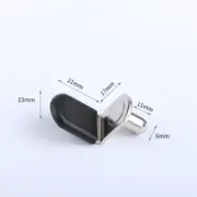 Shelf Support Pegs, 25pcs 6mm L-Shaped Shelf Pin with Rubber Sleeve, Silver Tone