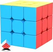 Speed Cube 3x3x3 Jurnwey Stickerless with Cube Tutorial - Turning Speedly Smoothly Magic Cubes 3x3 Puzzle Game Brain Toy for Kids and Adult