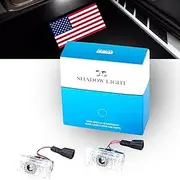Tesla Car Door LED Logo Projector Light, American Flag Puddle Light, Model 3 Y X S Compatible