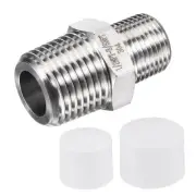 304 Stainless Steel Pipe Fitting Reducer Adapter 1/2" NPT Male x 3/8" NPT Male