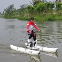 在飛比找蝦皮購物優惠-【特價清倉】工廠直銷便攜運動探險型水上腳踏車公園水上腳踏船皮