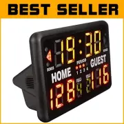 Durable Indoor Multisport Scoreboard - Digital Display with Alarm & Timer