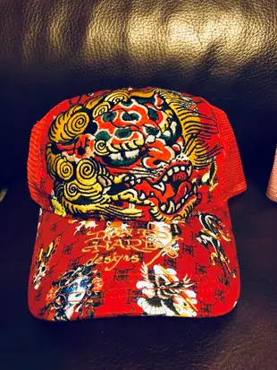 全新美國帶回 ED HARDY 帽子 粉紅色 骷髏 神獸 個性 刺青 刺繡 男女網帽 棒球帽