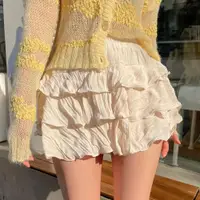 在飛比找ETMall東森購物網優惠-東大門潮港春夏季純色蛋糕褲裙