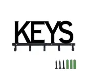 Toscano Aesthetic Bathroom Towel Rack for Wall Mount Space Saving Towel Holder Hooks -KEYS