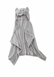 Lightning Elephant Plush Hooded Throw 50" x25" NIB