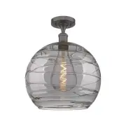 Innovations Lighting 516-1C-17-14 Athens Semi-Flush Athens Deco - Bronze