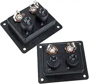 iplusmile 2pcs Speaker Box Terminal Cup with Double Mounting Holes Secure Binding Post Connector for Subwoofer Easy Installation for Home and Car Audio Systems