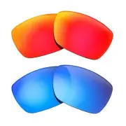 Walleva Fire Red + Ice Blue Polarized Lenses For Prada Conceptual SPR510