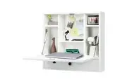 Giantex Wall-mounted Laptop Desk Foldable Writing Table for Home Office,White