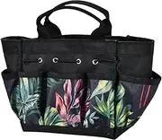 Ronyme Compact Garden Tool Storage Bag with Pockets for Outdoor Use, Black
