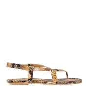 Strap flat sandals 36,40 Nude