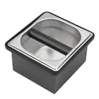 Easy Clean Stainless Steel Knock Box for Quick Coffee Grounds Disposal