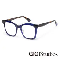 在飛比找PChome24h購物優惠-【GIGI Studios】復古立體光學眼鏡(藍 - BER
