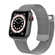 ZUSLAB Apple Watch Series 7 6 5 4 3 2 1 SE 2-Piece Style Steel Mesh Strap Band 38mm 40mm 41mm - Space Gray