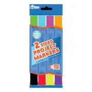 Royal Brites Dual Tip Markers, Chisel Point, Black Barrels, Assorted Ink Colors,