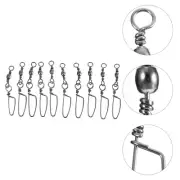 80 Pcs Fishing Barrel Swivel with Snap Lure Curved Pins