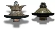 V50 2" Full Bullnose E10 3/8" Bevel Bullnose Diamond Profiler Wheel Router Bit