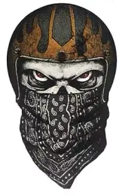 LETHAL THREAT "SKULL BANDANA" MINI STICKER - DECAL