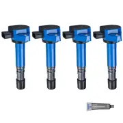 4 Pack Racing Ignition Coil & Grease For 01-09 Honda 3664CC 3.7L 3.5L 1.7L V6 L4 (for: Honda)