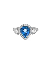 Diana M. Fine Jewelry Platinum 4.35 ct. tw. Diamond & Sapphire Ring
