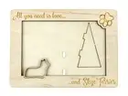 Skye Terrier Frame Made of Plywood for A Photo Art-Dog