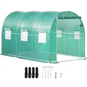 Walk-in Tunnel Greenhouse 12x7x7 ft Galvanized Frame Waterproof Cover Garden