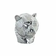 Decorative Figure Dkd Home Decor Silver Leopard Resin 31 x 27 x 32 Cm