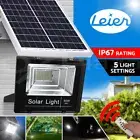 Leier LED Solar Flood Light Sensor Street Outdoor Garden Remote Security IP67