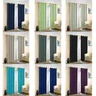 Pair of Blockout Plain Eyelet Curtains 140 x 223 cm