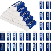 [Fabselection] 2B Erasers Bulk, 30 Pcs Pencil Eraser, White Eraser, 2B Soft Rubbers Erasers for School Office Supply Stationery Sketching Writing Painting (4 x 2 x 1cm)